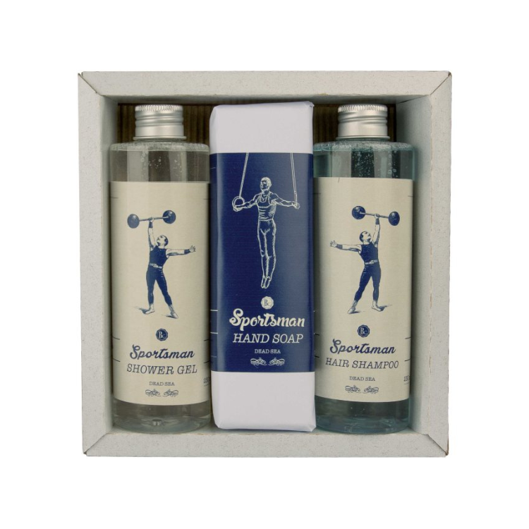 Bohemia Gifts & Cosmetics Sportsman Shower Presentset för män Duschgel 250ml + Tvål 145g + Hårschampo 250ml