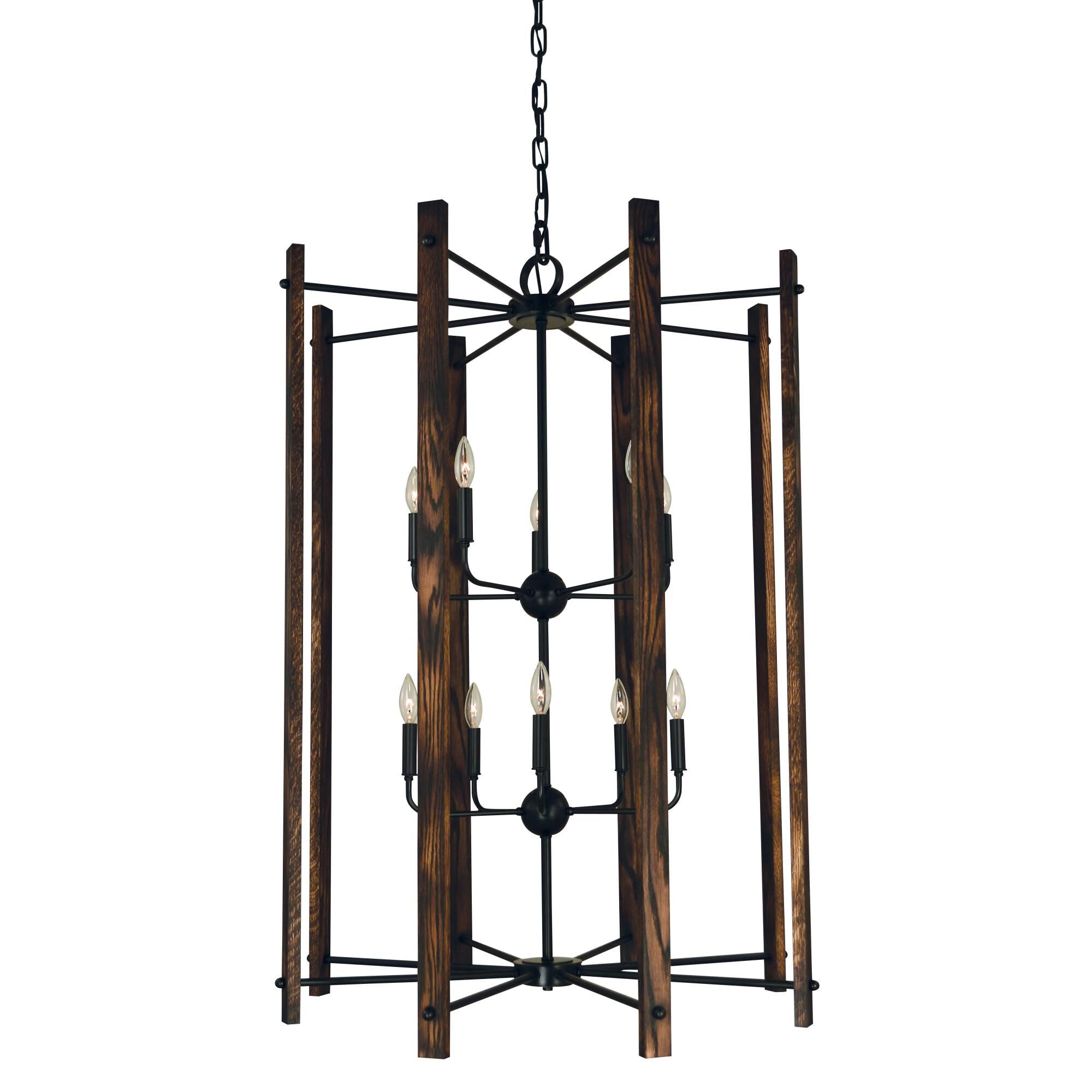 Framburg Modern Farmhouse 32 Inch Cage Pendant Modern Farmhouse - 5408 MBLACK - Farmhouse