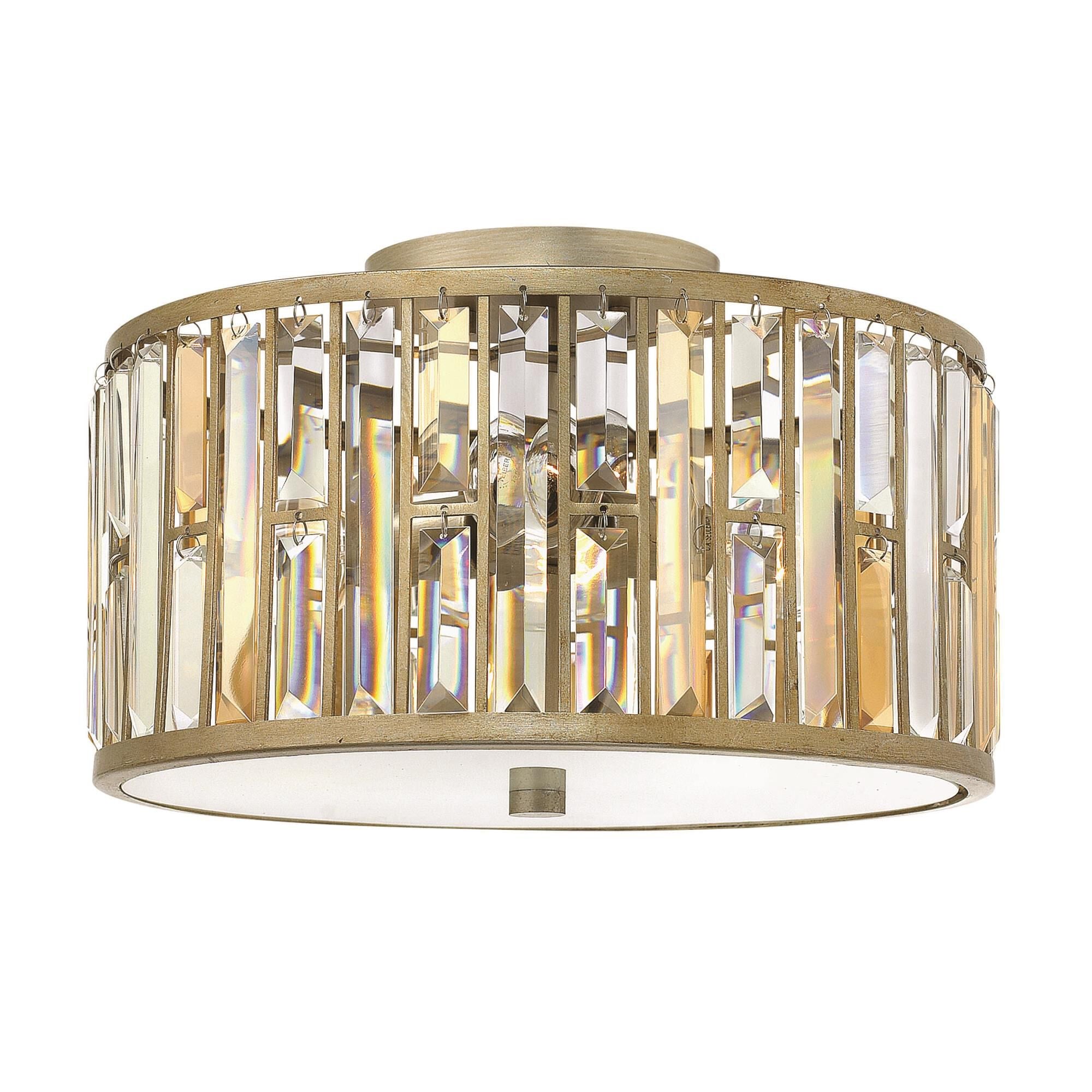 Fredrick Ramond Gemma 16 Inch 3 Light Flush Mount Gemma - FR33731SLF - Transitional