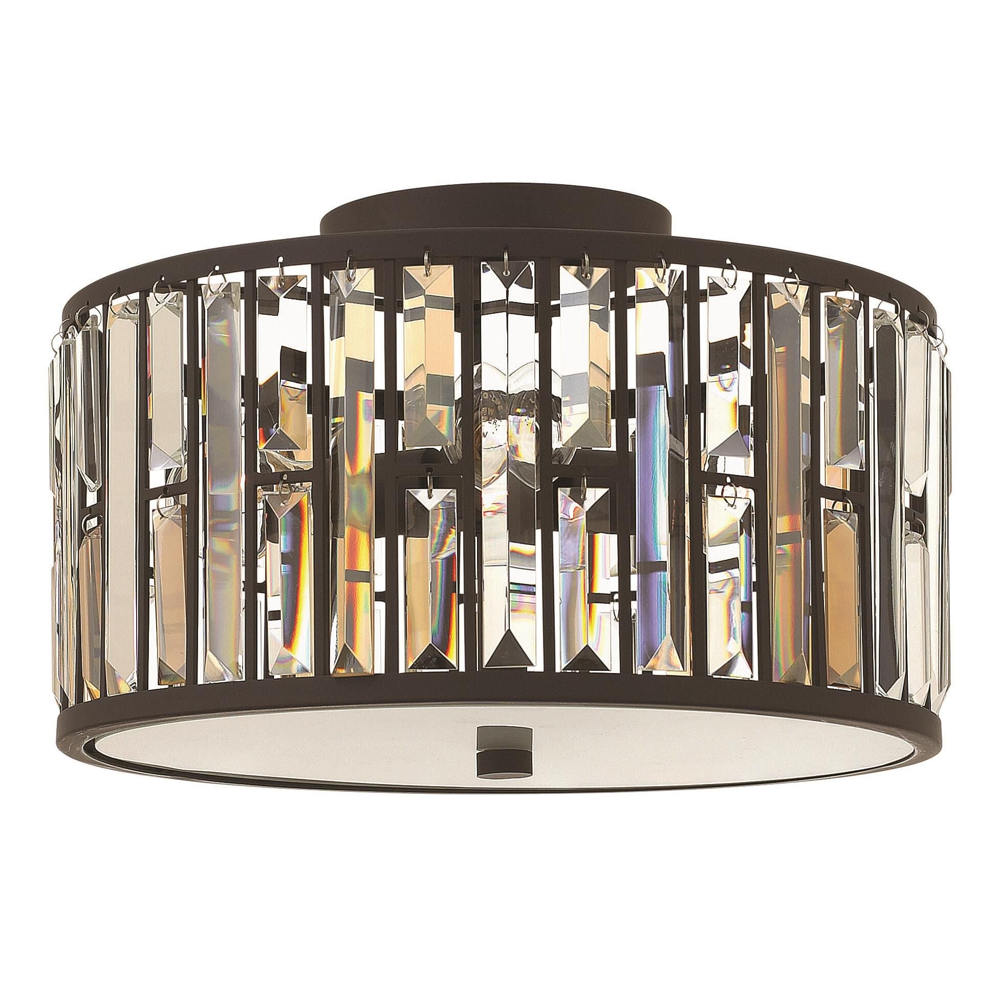 Fredrick Ramond Gemma 16 Inch 3 Light Flush Mount Gemma - FR33731VBZ - Transitional