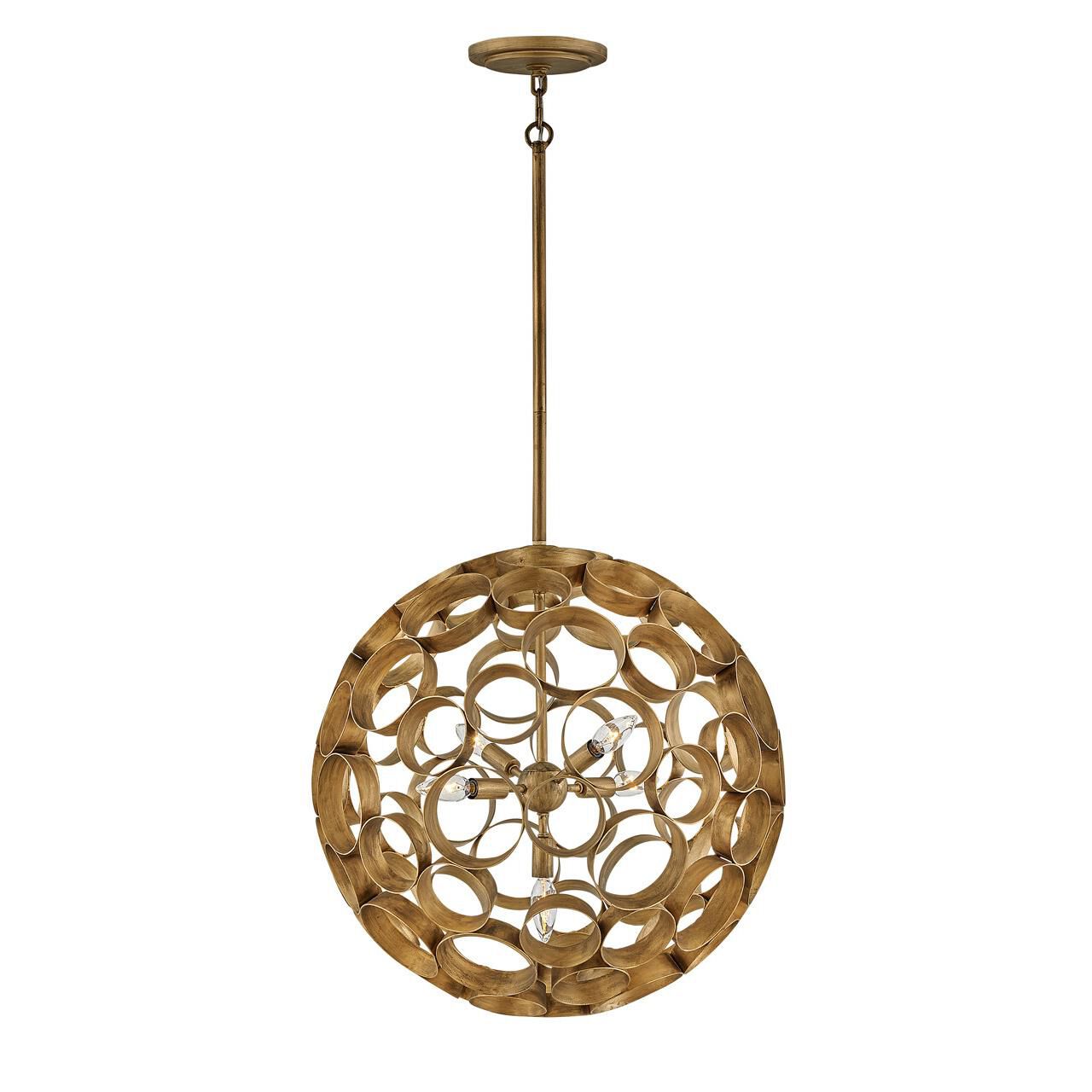 Fredrick Ramond Centric 22 Inch Cage Pendant Centric - FR30144BNG - Modern Contemporary