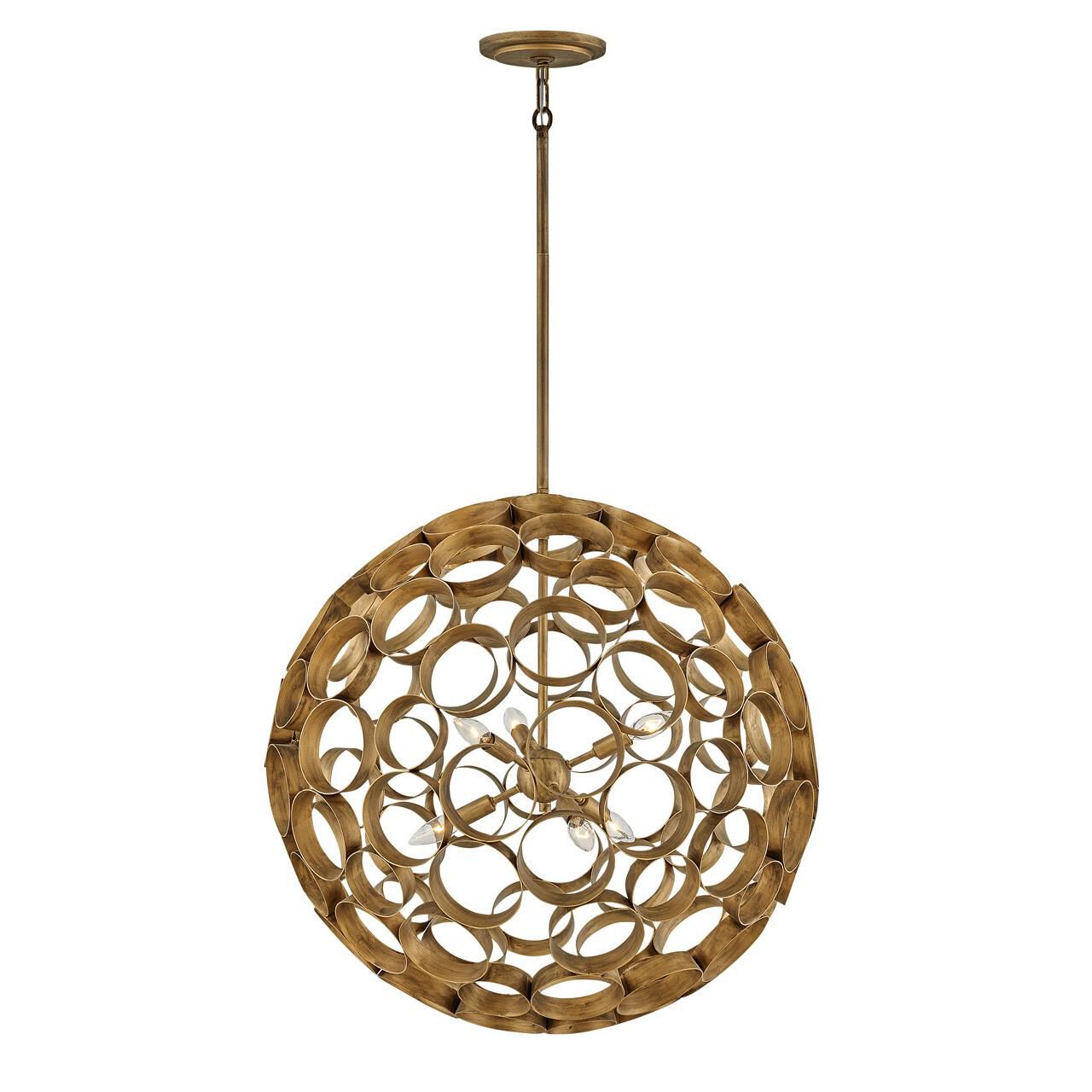 Fredrick Ramond Centric 28 Inch Cage Pendant Centric - FR30146BNG - Modern Contemporary