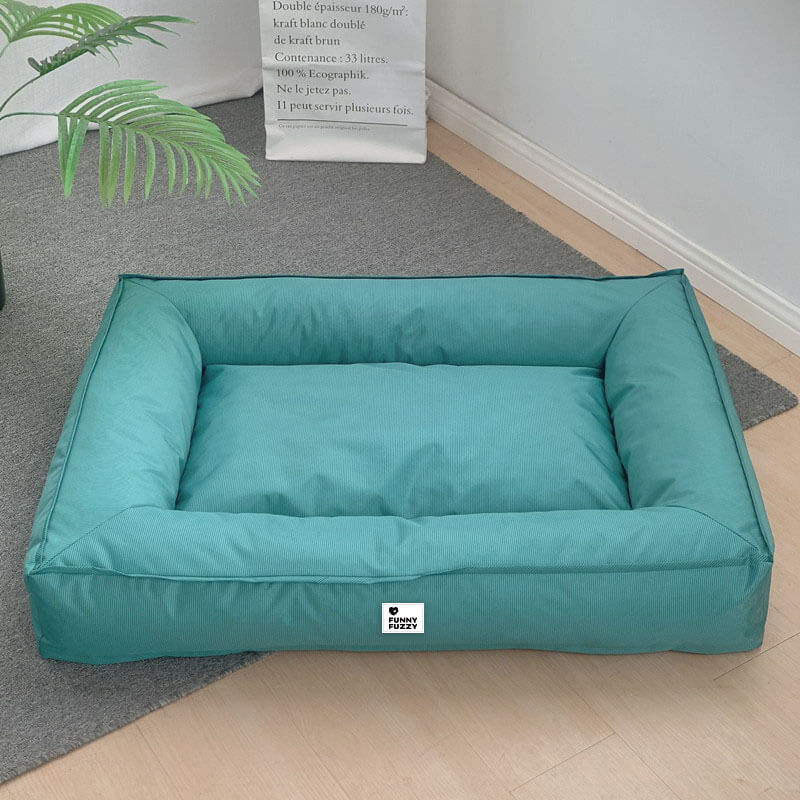 Fully Orthopedic Surround Support Waterproof Large Dog Bed, Dark Green - XL