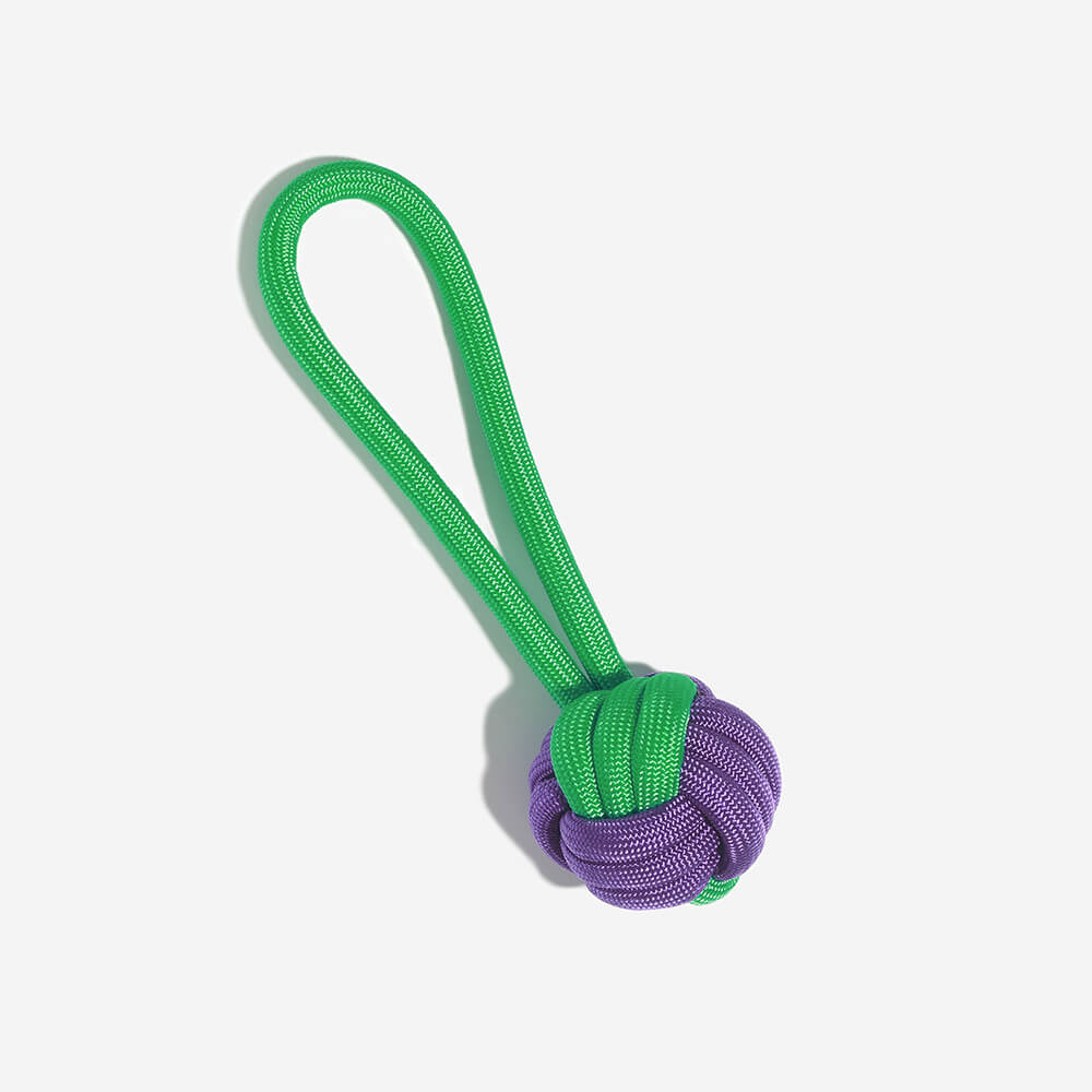 Knots Rope Tug Dog Toy - Color Clash, Purple + Green