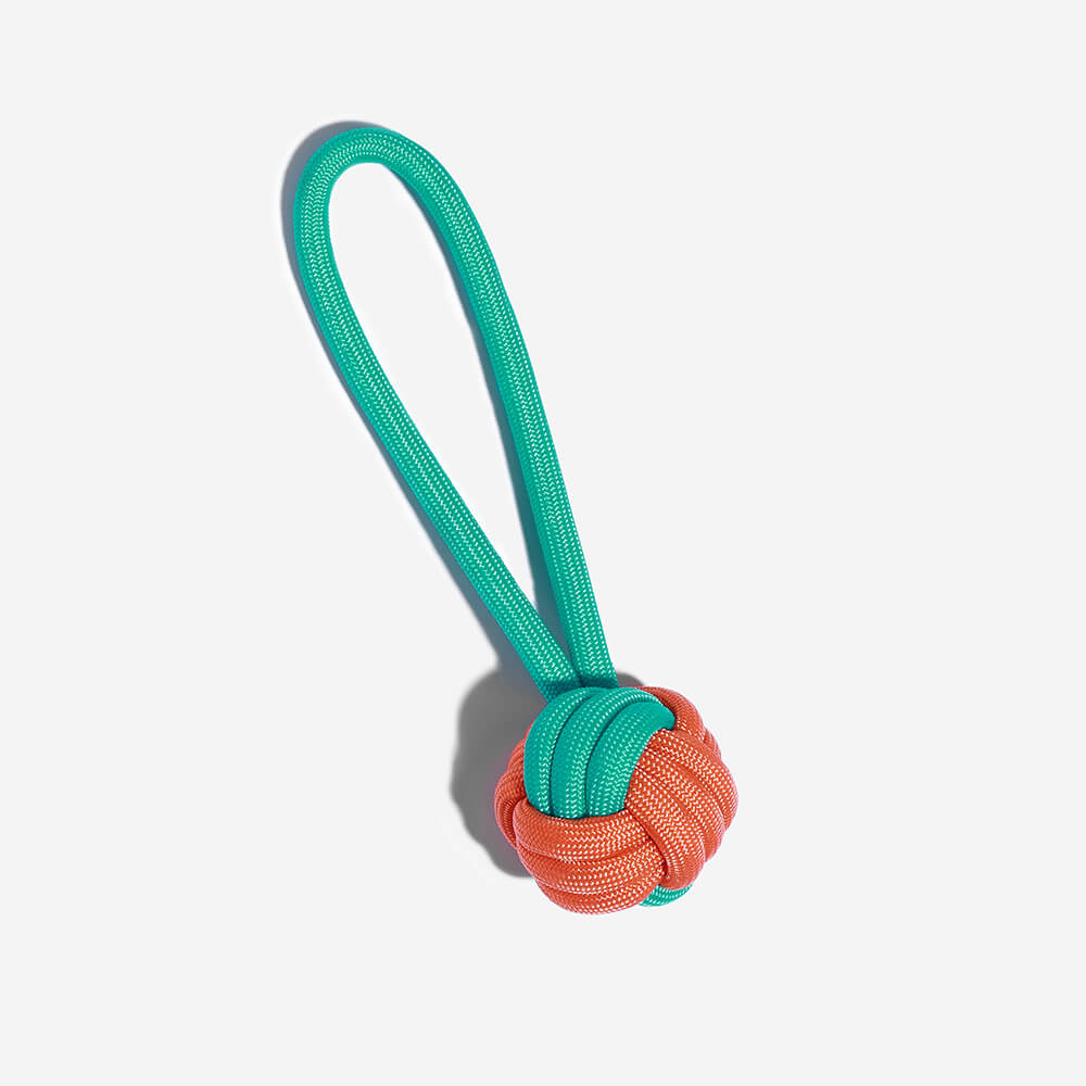 Knots Rope Tug Dog Toy - Color Clash, Orange + Green