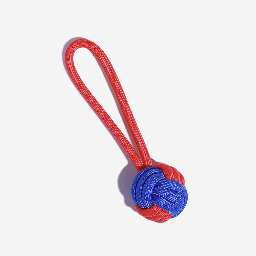 Knots Rope Tug Dog Toy - Color Clash, Red + Blue