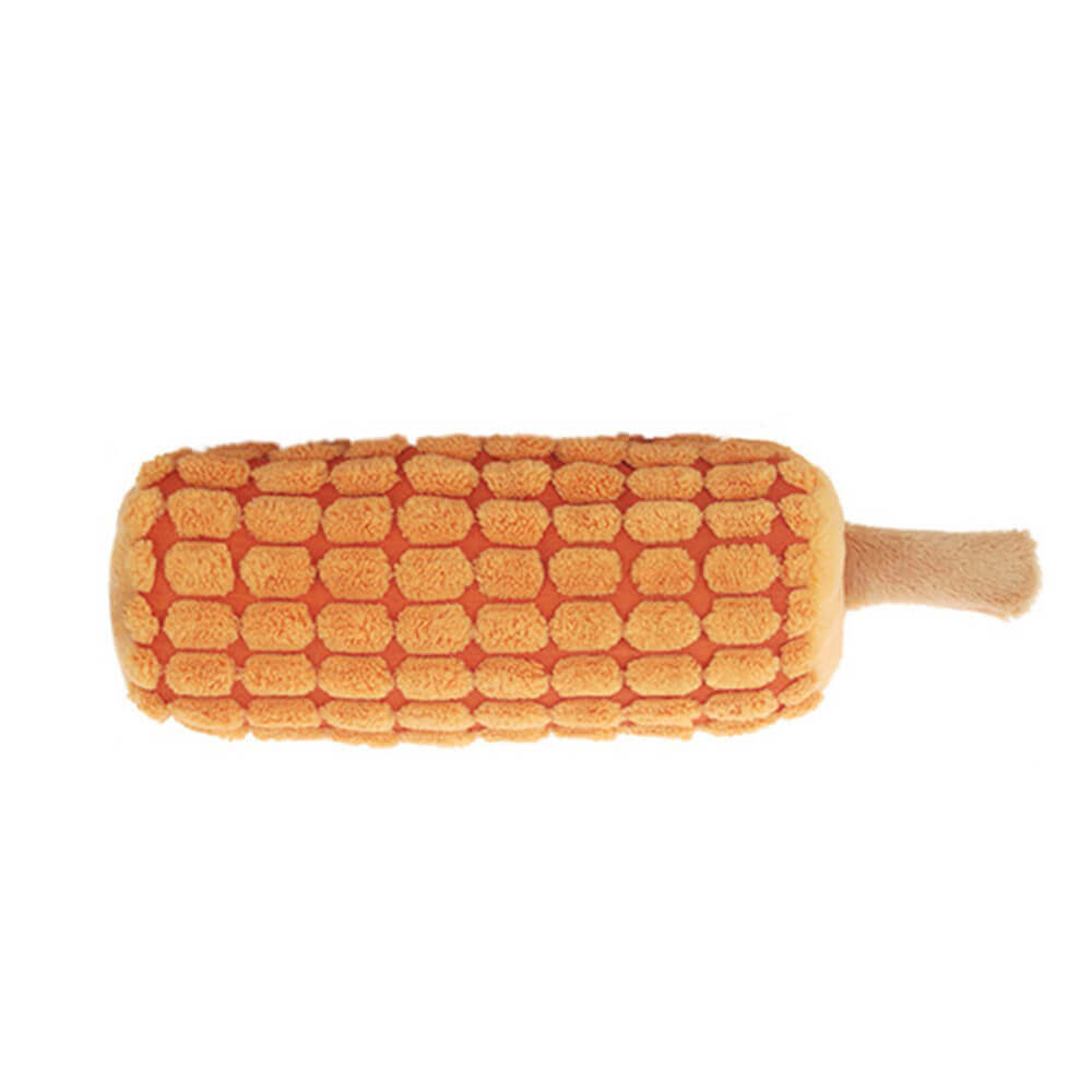 Family Bucket Set Squeaky Plush Toy Puppy Dog Meal Deal Interactive Toy, Corn