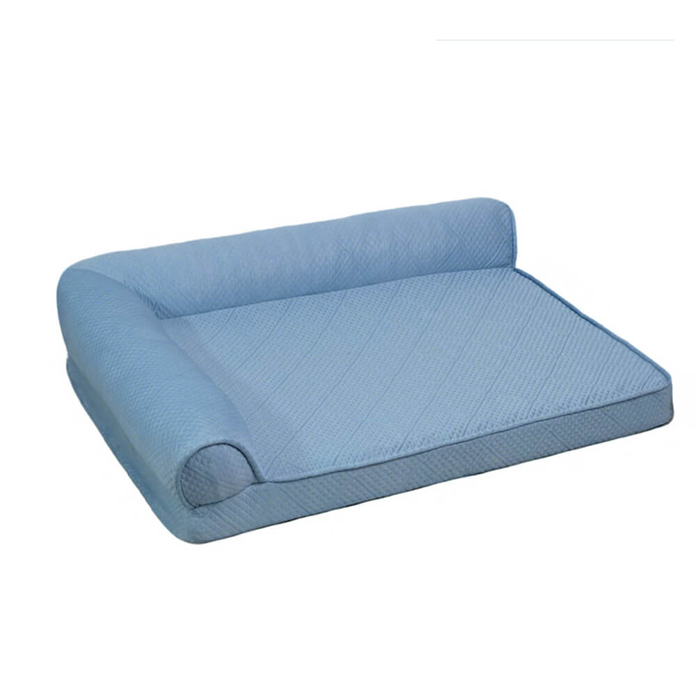 Large Cooling Breathable Non-Slip Orthopedic Dog Bed, Blue - XL