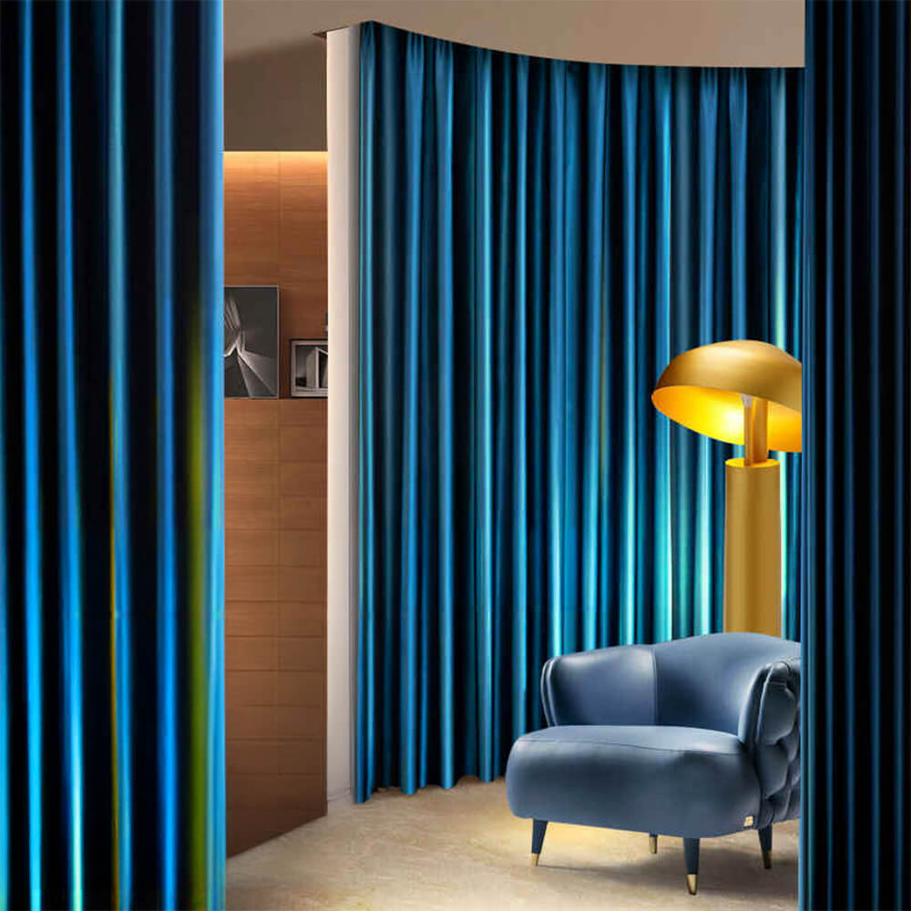 Modern Luxury Satin Thick Soundproof Blackout Curtains, Navy Blue - 54"W x 98"L - Individual