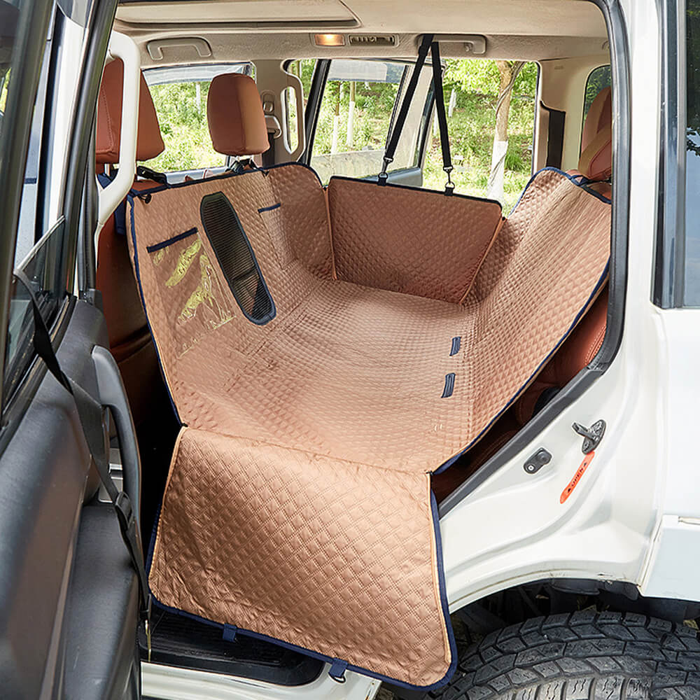 Pet Travel Waterproof Dirt-Resistant Scratch-Proof Dog Car Seat Cover, Brown