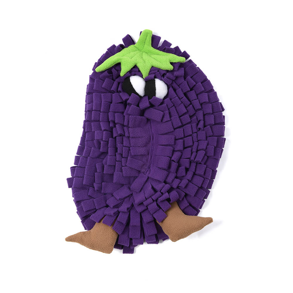 Vegetable Series Food Hiding Dog Mat Interactive Snuffle Mat, Eggplant