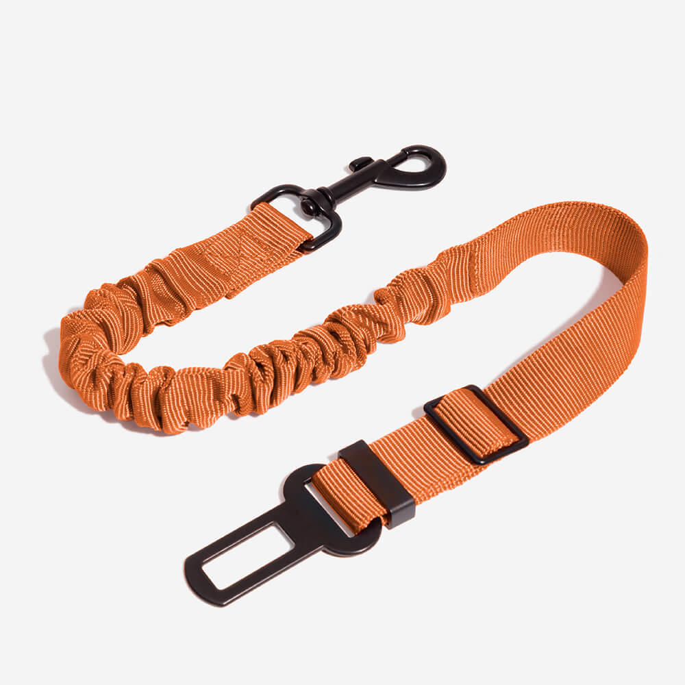 Colorful Buffer Adjustable Cool Dog Accessories Car Seat Belt, Orange
