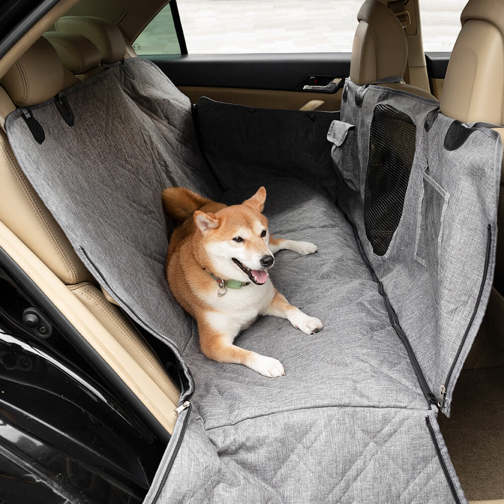 Cationic Fabric Oxford Fabric Waterproof Scratch Resistant Dog Car Seat Cover, Grey