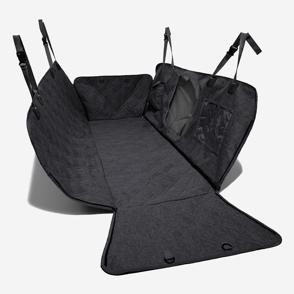 Cationic Fabric Oxford Fabric Waterproof Scratch Resistant Dog Car Seat Cover, Black