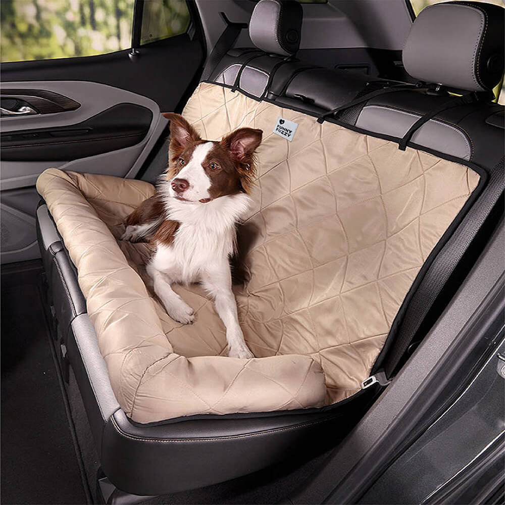 Dog Bed Car Seat, Cream Khaki - Standard