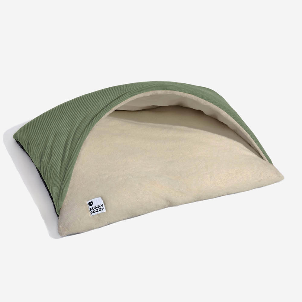 Extremely Soft Fuzzy Puppy Sleeping Bag Dog Bed, Green - M