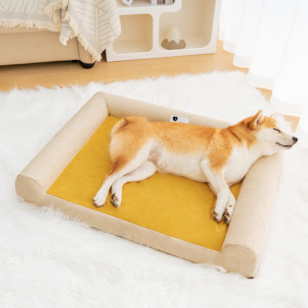 Full Support Comfortable Orthopedic Dog Bed, Ginkgo Yellow - S