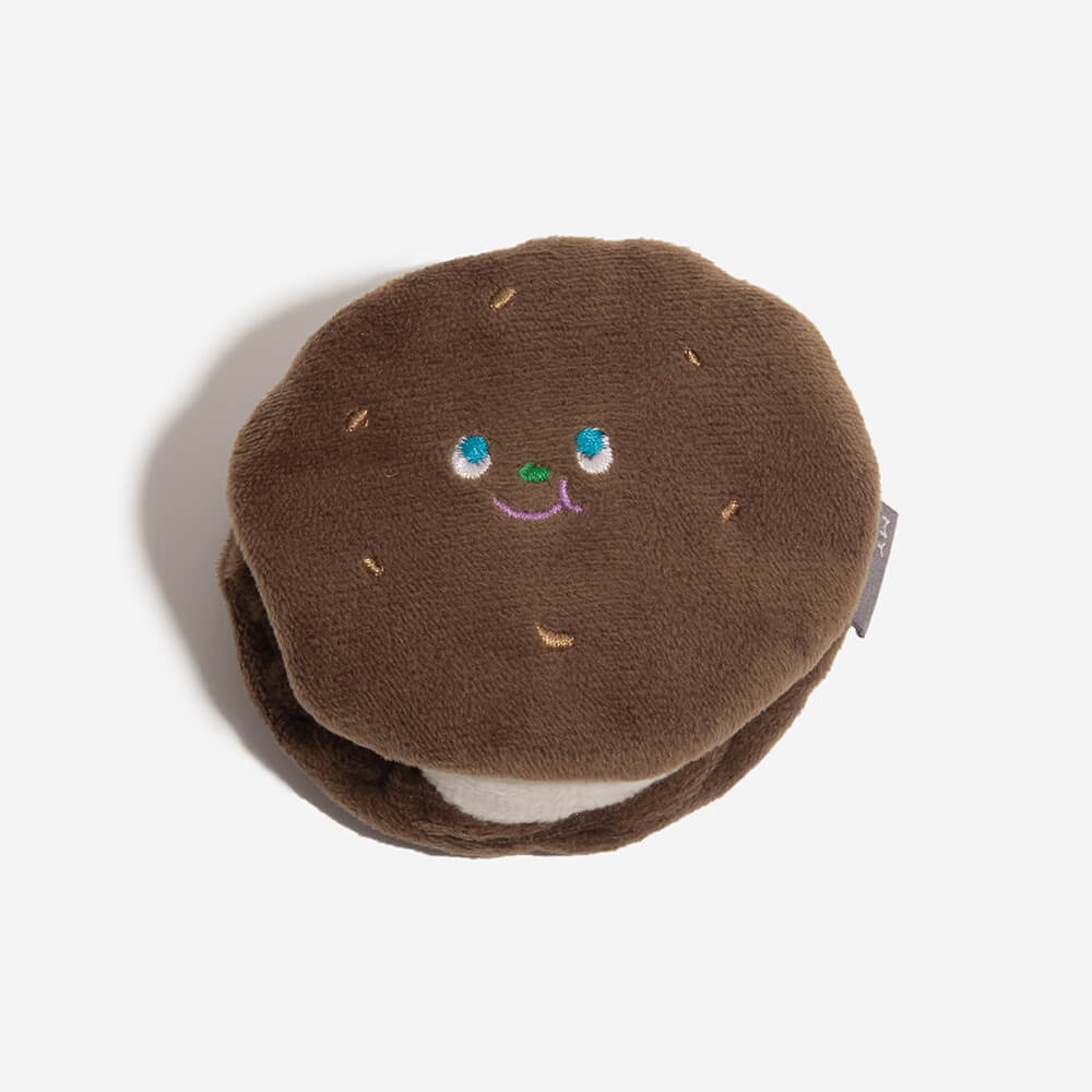 Plush Squeaky Snuffle Dog Toy - Bakery, Sandwich Cookies