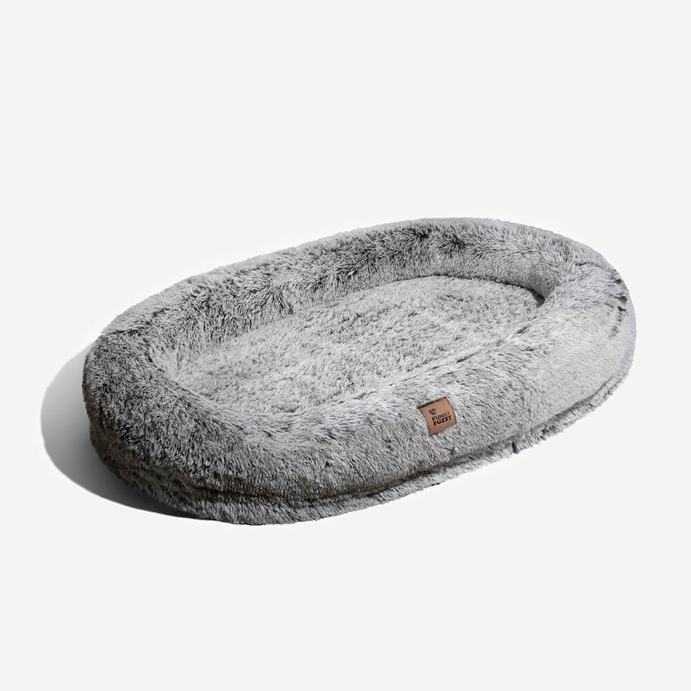 Donut Orthopedic Dog Bed, Super Grey - Human Size