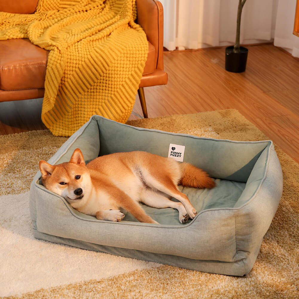 Square Bread Dog Bed, Lake Green - XL