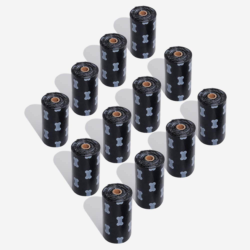 Biodegradable Poop Bags - Scent, Black | 180 Count