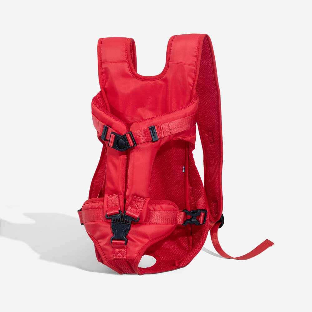 Dog Pet Carrier Bag Backpack - Cockpit, Red - S