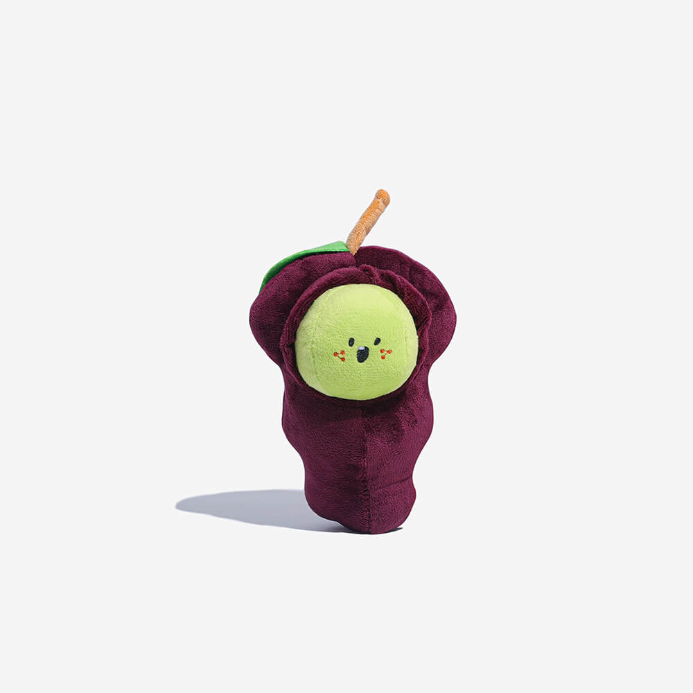 Plush Squeaky Dog Toy - Fruit, Grape