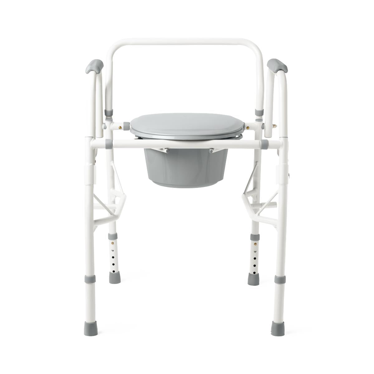 Steel Drop-Arm Commode, 350 lb. Weight Capacity, Each