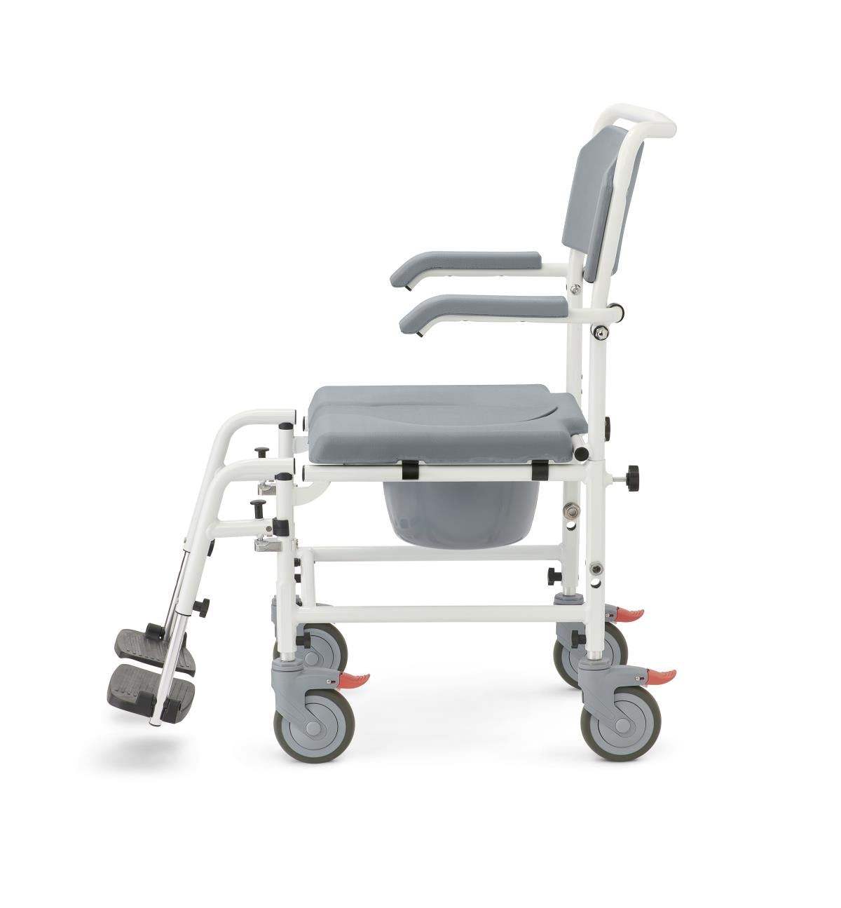 Aluminum Shower Commode Transport Chair, Each