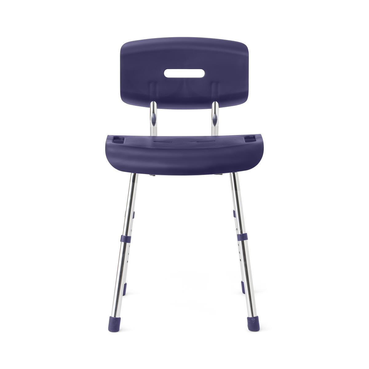 Blue Shower Chair with Backrest, 400 lb. Weight Capacity, Microban Treated