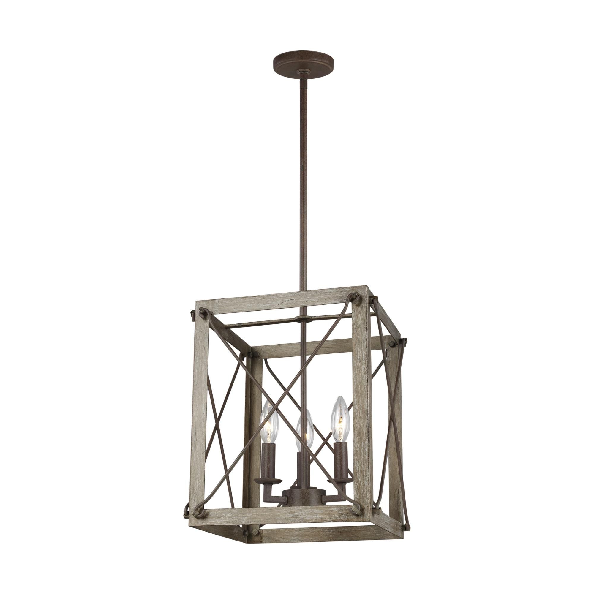 Visual Comfort Studio Collection Thornwood 12 Inch Cage Pendant Thornwood - 6526303EN-872 - Farmhouse