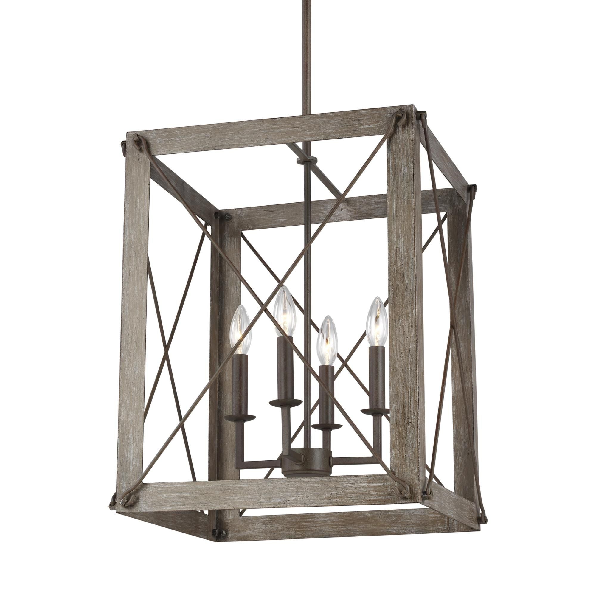 Visual Comfort Studio Collection Thornwood 16 Inch Cage Pendant Thornwood - 6526304EN-872 - Farmhouse