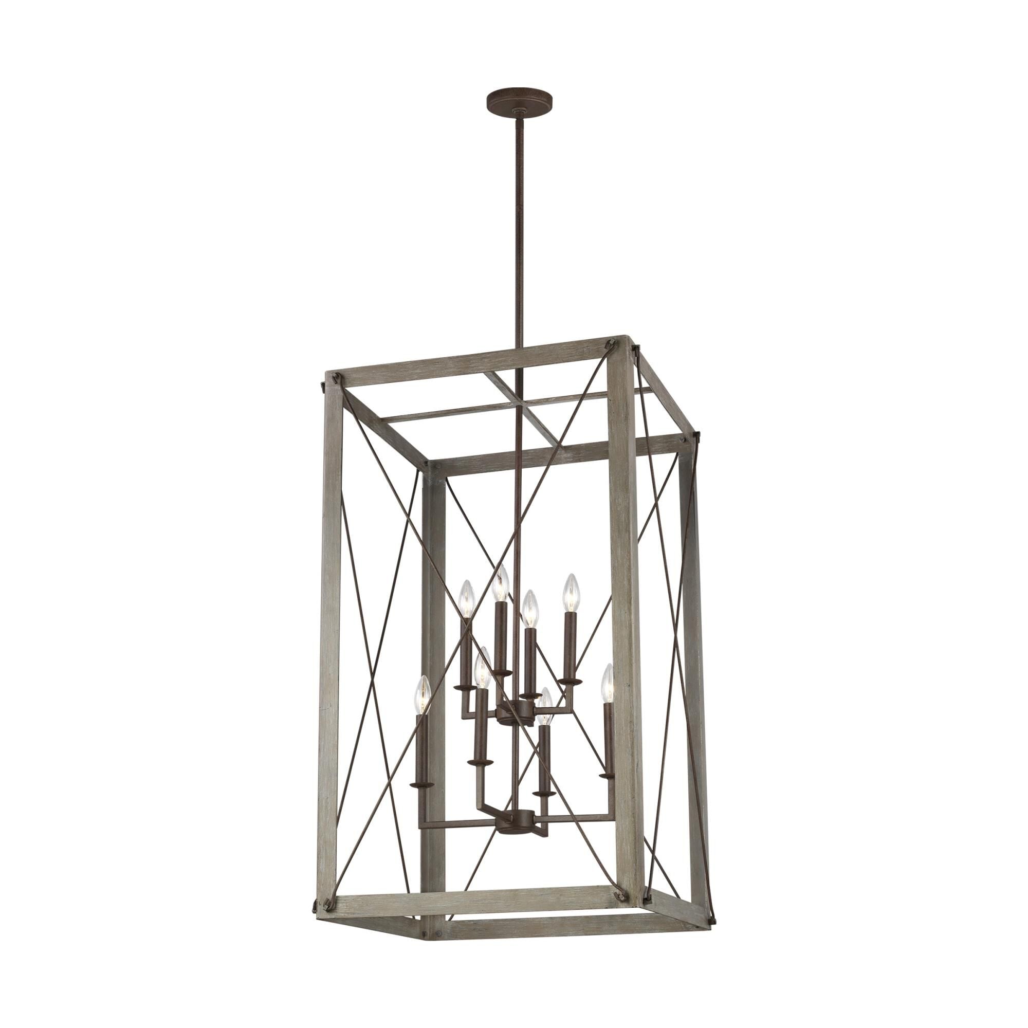 Visual Comfort Studio Collection Thornwood 23 Inch Cage Pendant Thornwood - 6526308EN-872 - Farmhouse