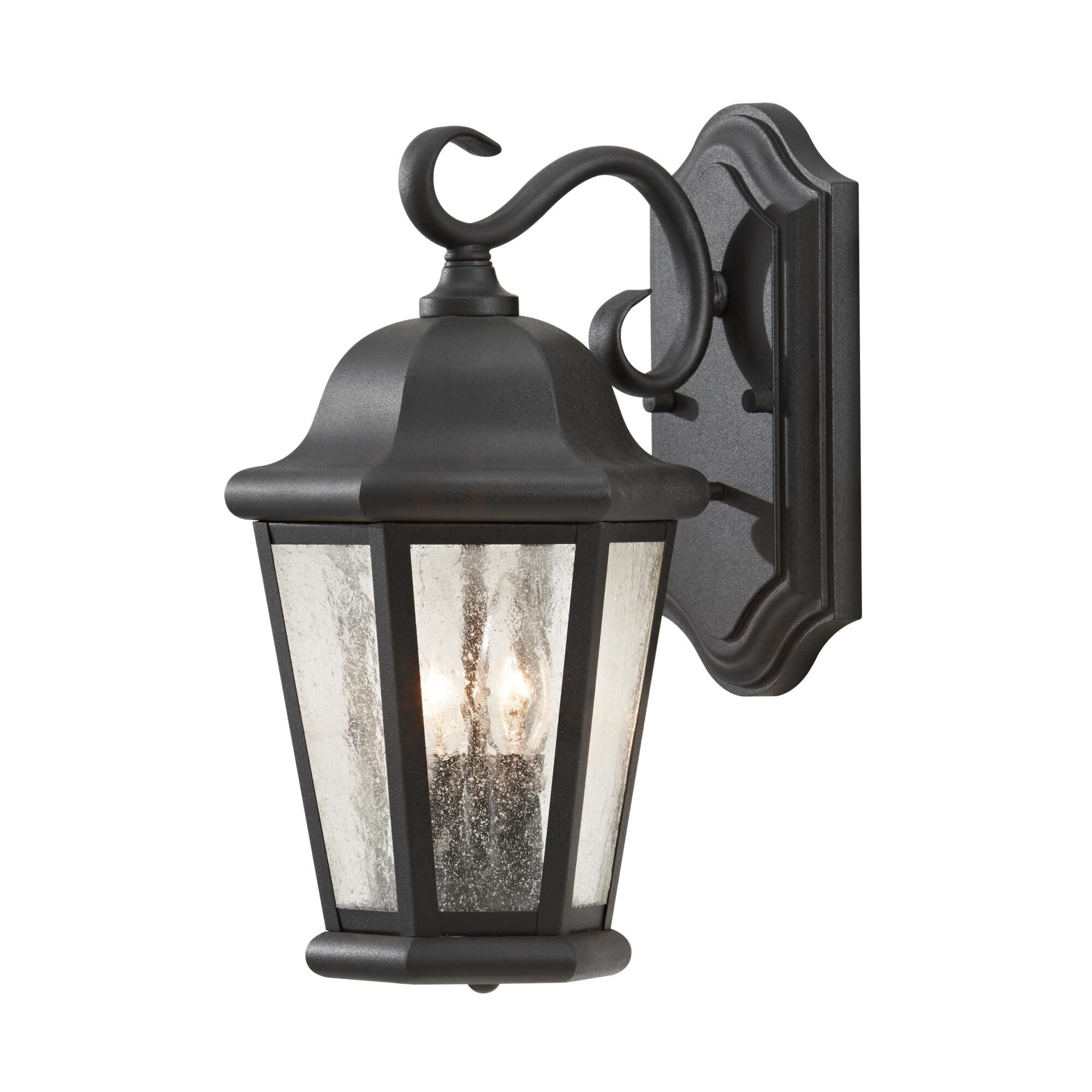 Generation Lighting Martinsville 14 Inch Tall 2 Light Outdoor Wall Light Martinsville - OL5901BK - Traditional
