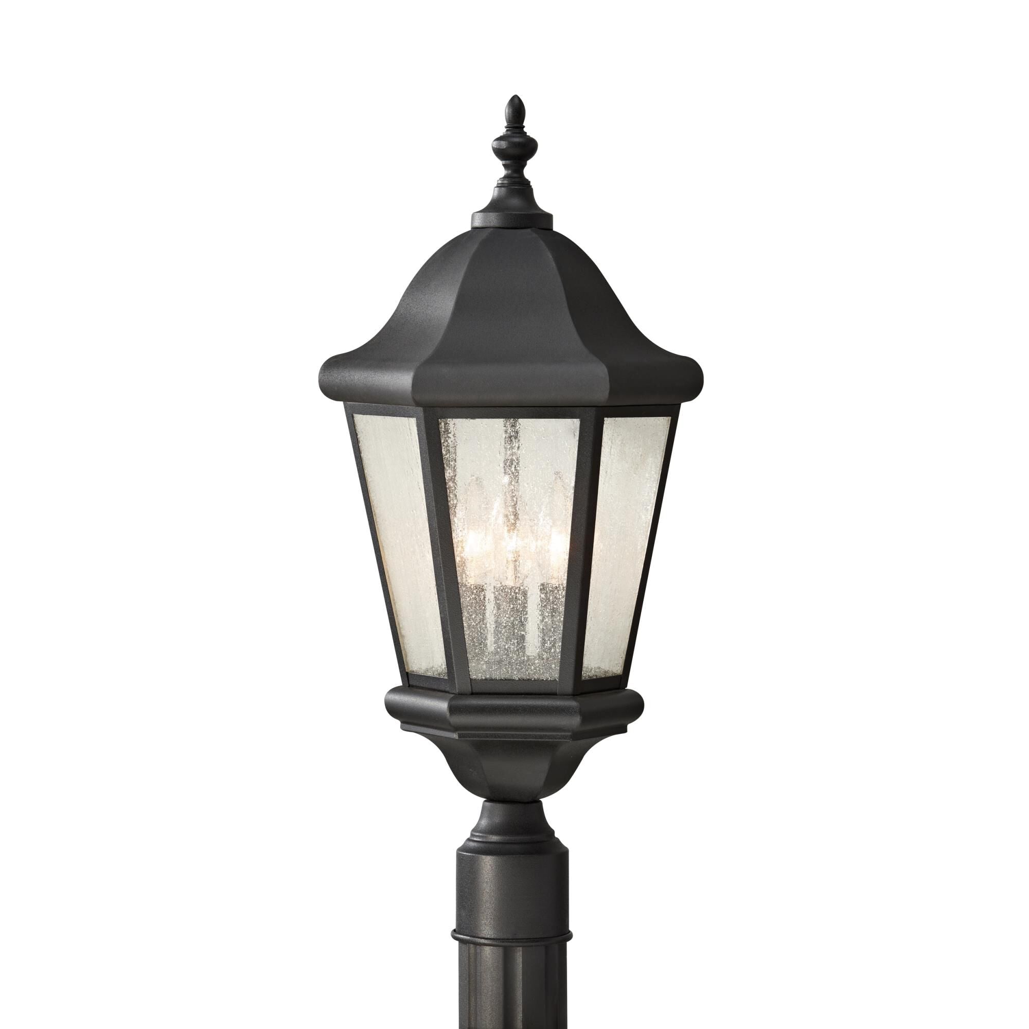 Generation Lighting Martinsville 22 Inch Tall 3 Light Outdoor Post Lamp Martinsville - OL5907BK - Traditional