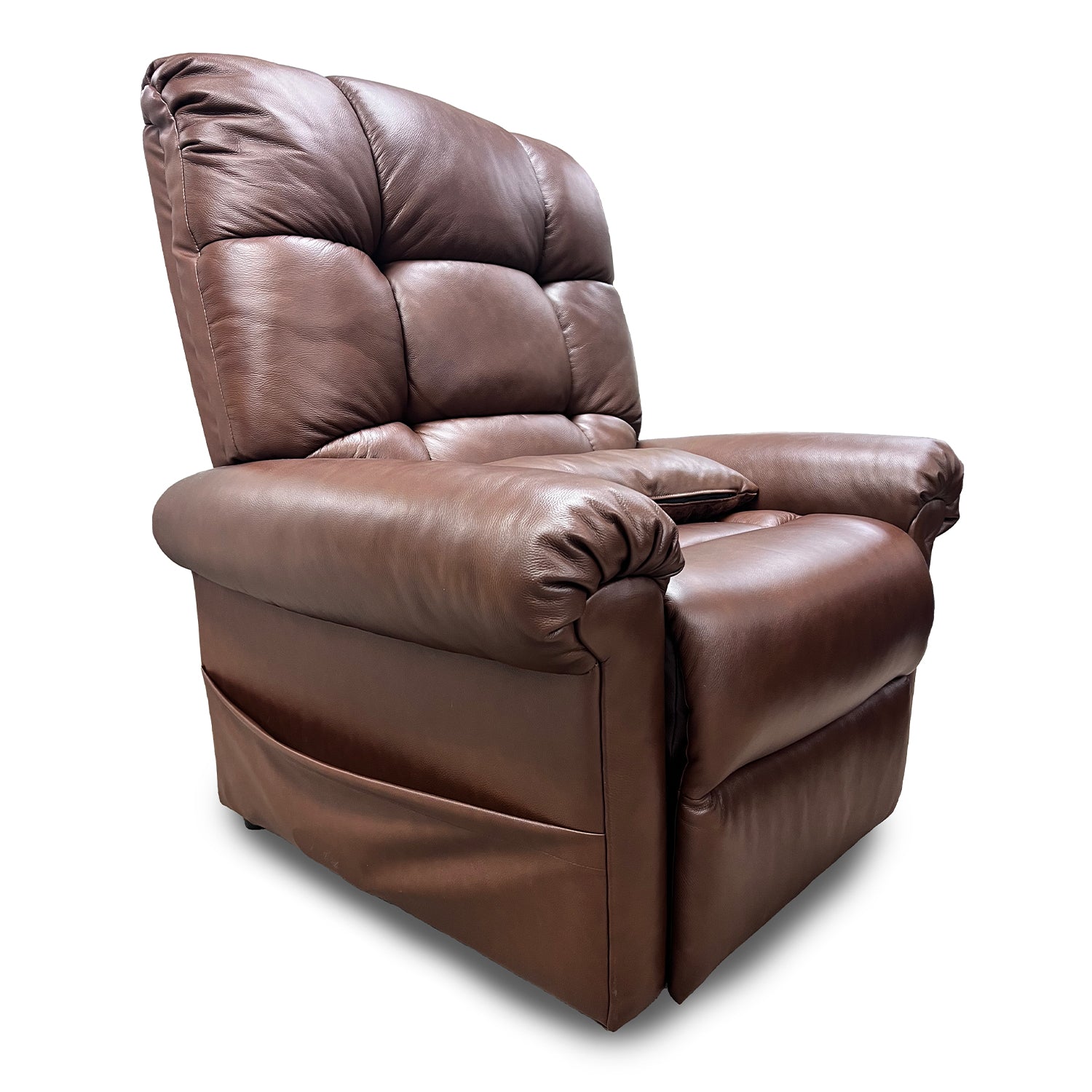 Journey Perfect Sleep Chair, Deluxe Plus, Genuine Leather, Chestnut