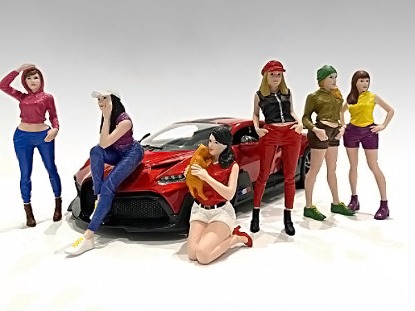 "Girls Night Out" 6 piece Figurine Set for 124 Scale Models by American Diorama