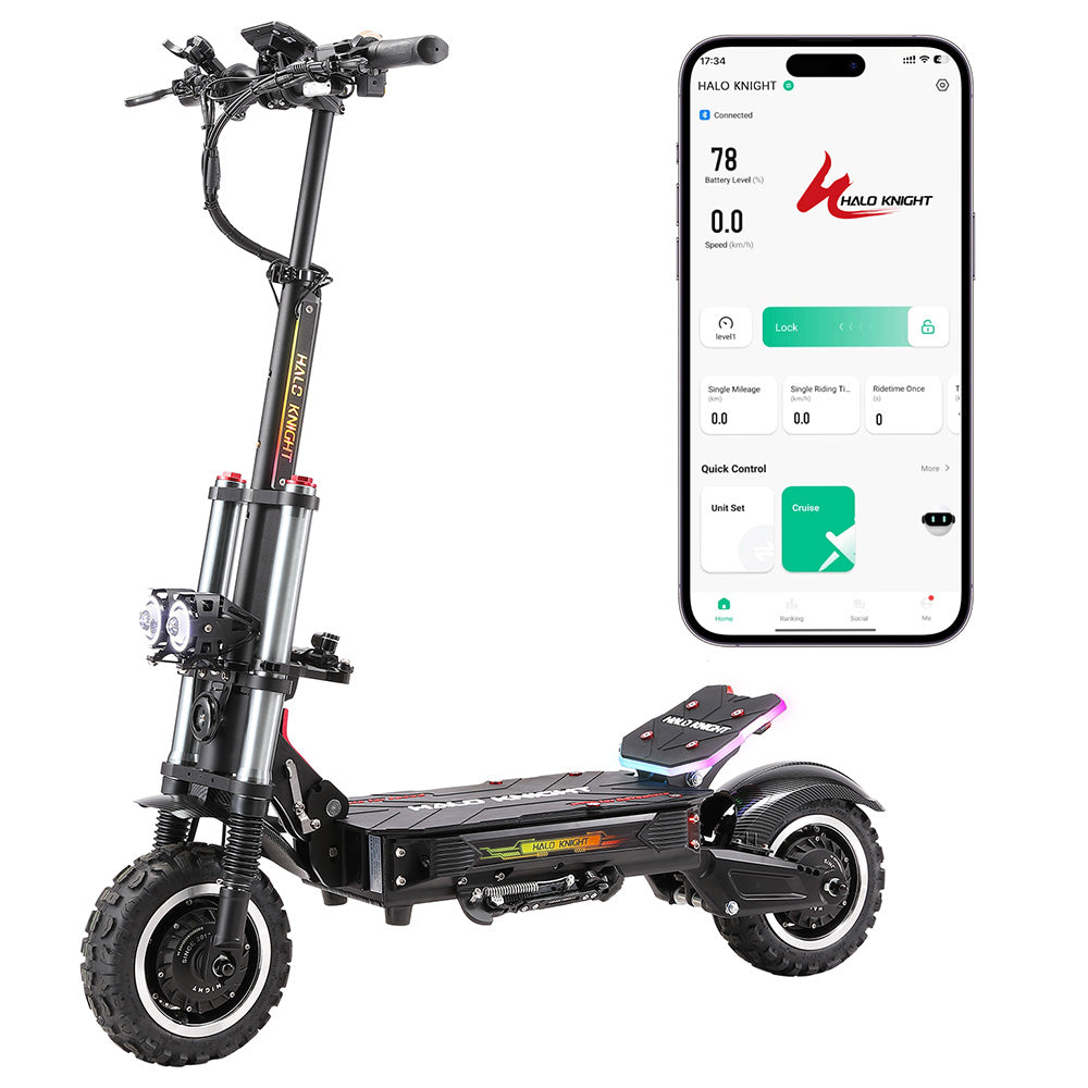 Halo Knight T107 Pro Electric Scooter 2025 Version Dual Motor 95km-h