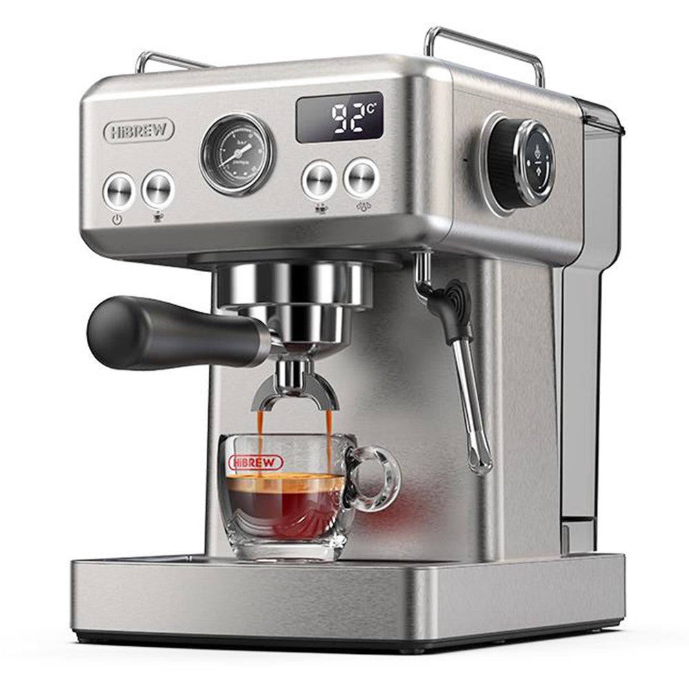 HiBREW H10A Semi Automatic Espresso Coffee Machine 20Bar Cold-Hot Coffee Maker - Silver