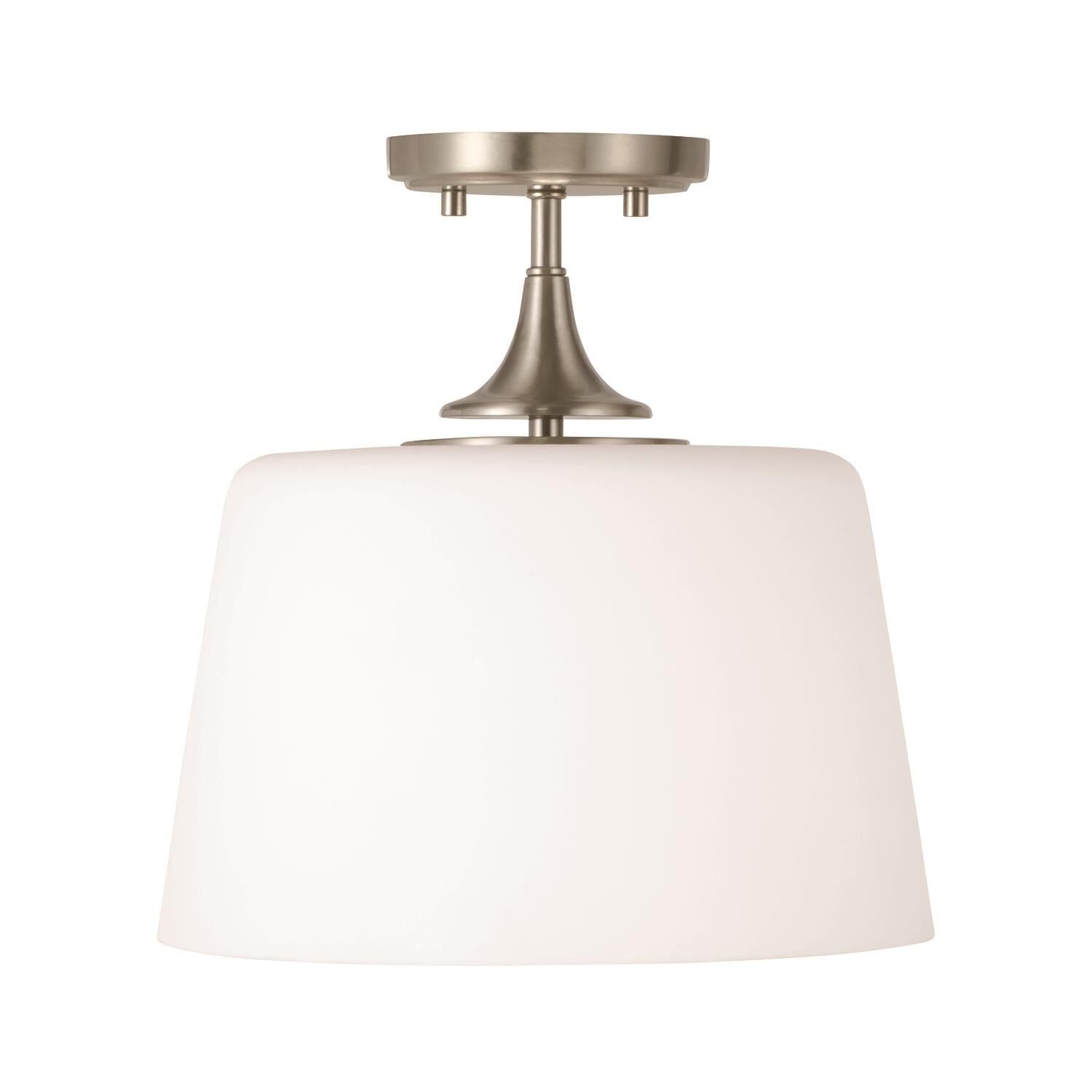Homeplace by Capital Lighting Fixture Company Presley 11 Inch 1 Light Semi Flush Mount Presley - 248911BN - Transitional