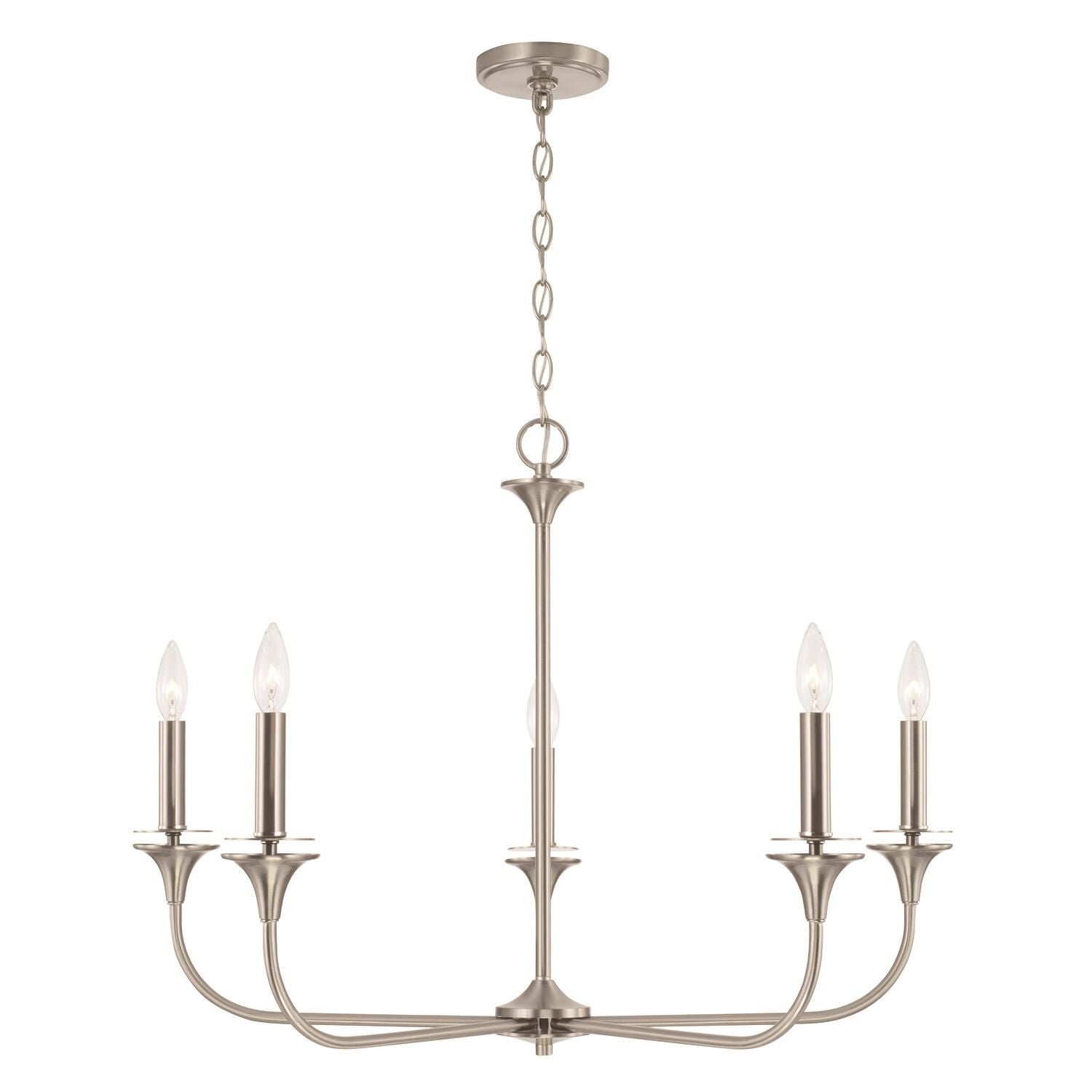 Homeplace by Capital Lighting Fixture Company Presley 23 Inch 5 Light Chandelier Presley - 448951BN - Modern Contemporary
