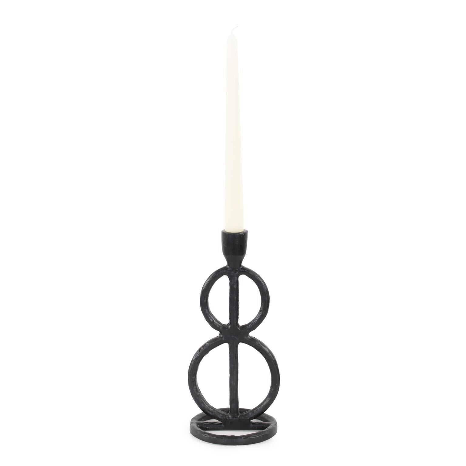 Howard Elliott Collection Double Circle Arman Candle Holder Double Circle Arman - 190031 - Modern Contemporary