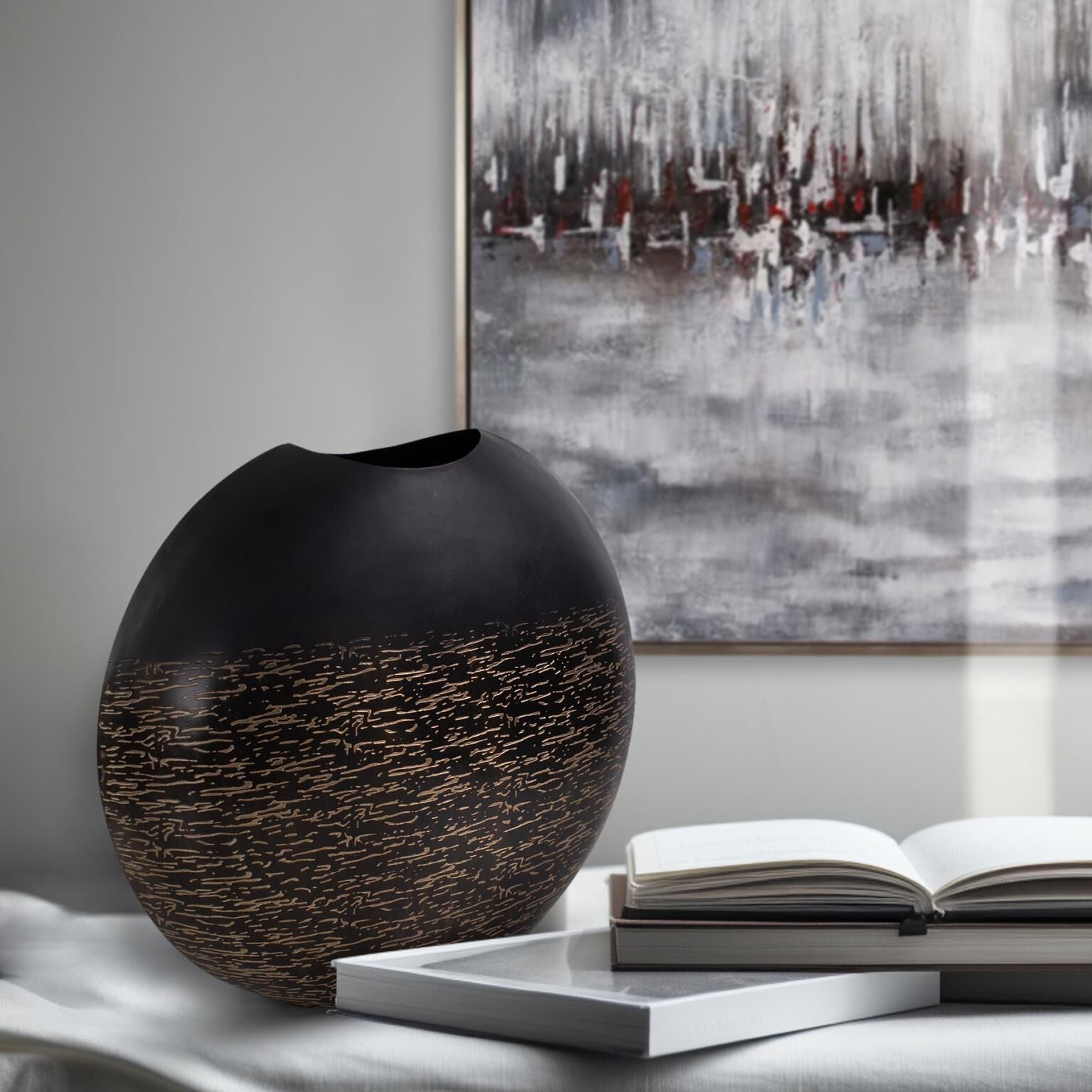 Howard Elliott Collection The Golden Thread Vase-Urn The Golden Thread - 35342 - Modern Contemporary