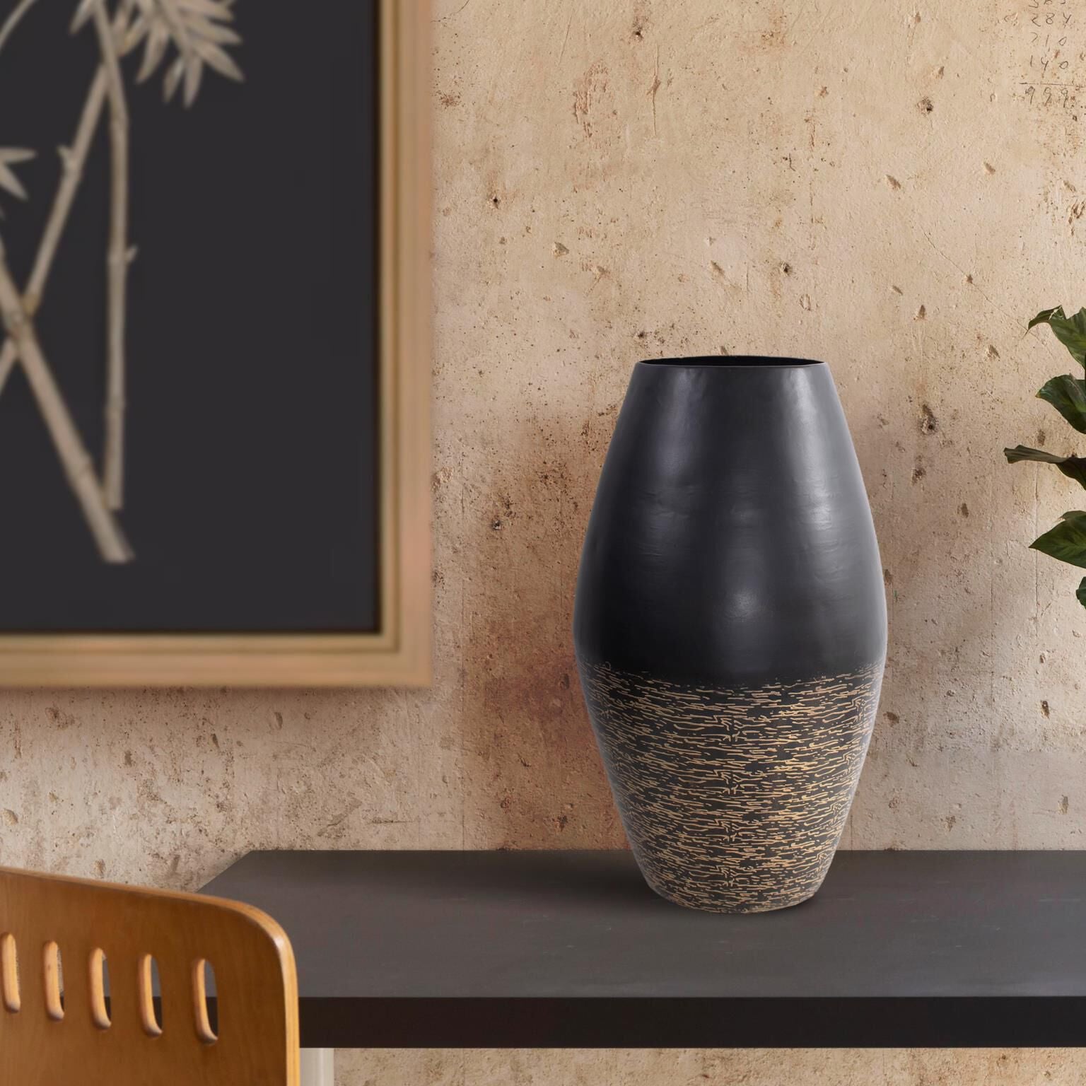 Howard Elliott Collection The Golden Thread Vase-Urn The Golden Thread - 35344 - Modern Contemporary