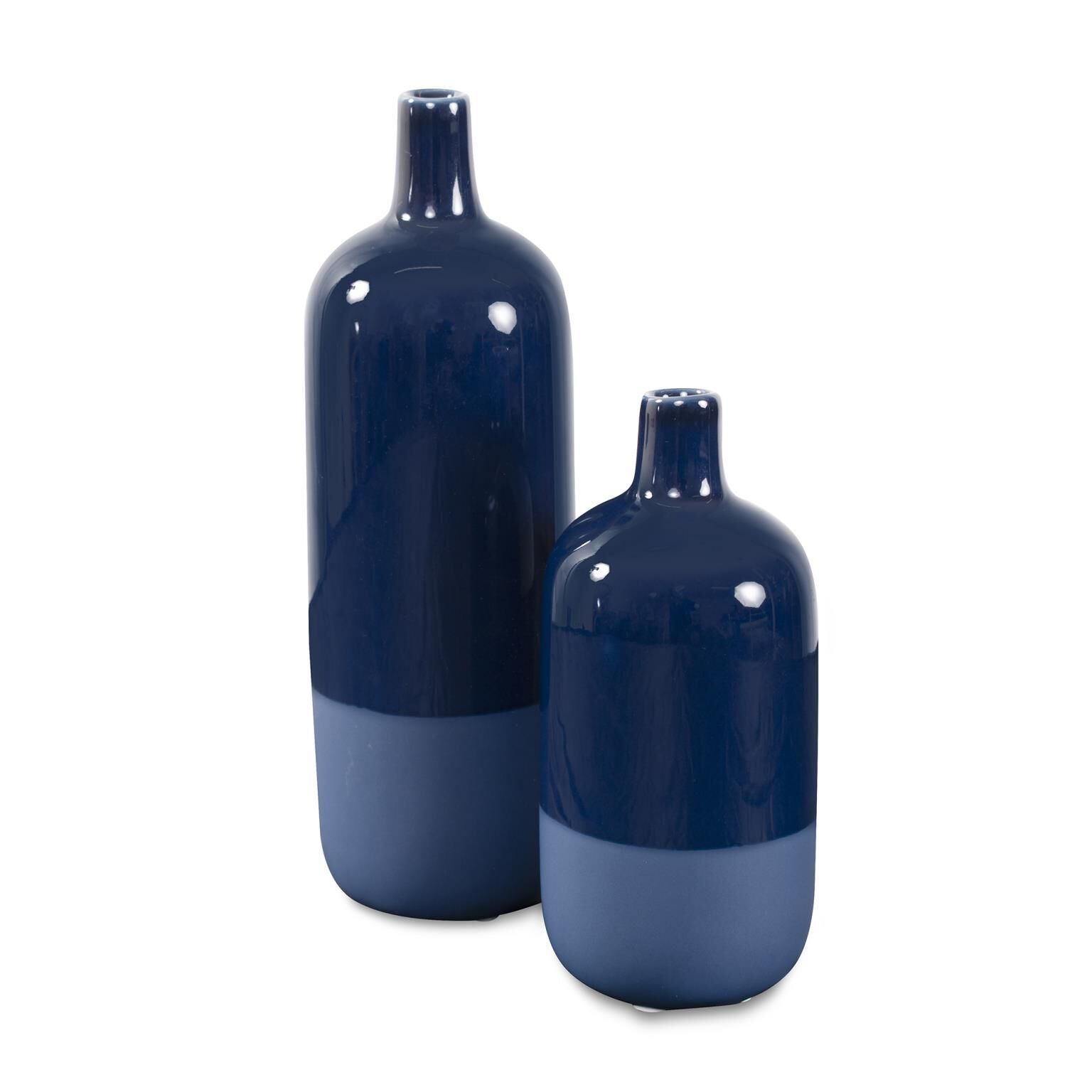 Howard Elliott Collection The Delft Set of 2 Vase-Urn The Delft - 42078 - Modern Contemporary