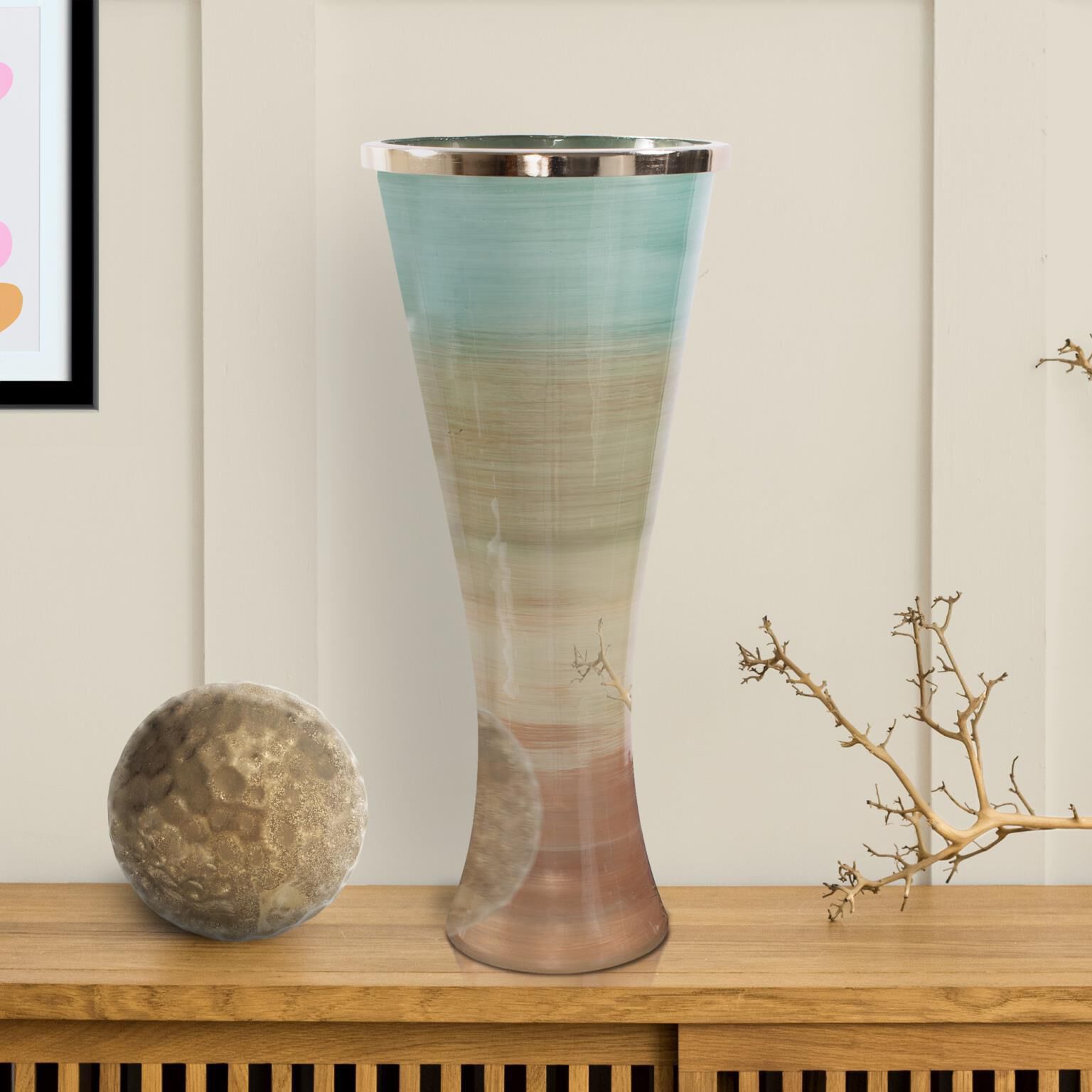 Howard Elliott Collection The Capri Stripe Vase-Urn The Capri Stripe - 51419 - Modern Contemporary