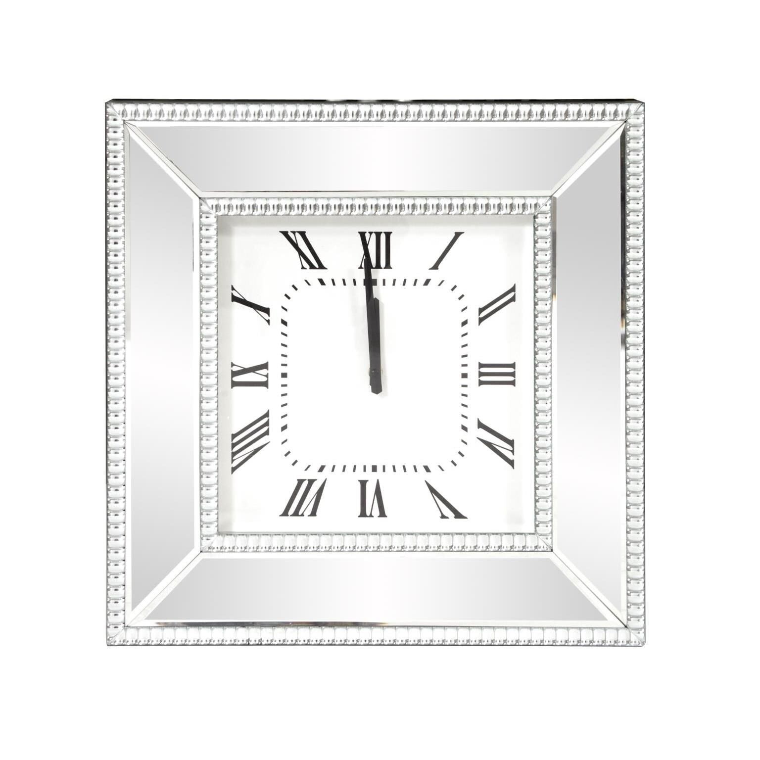 Howard Elliott Collection Mirrored Wall Clock Mirrored - 99172 - Modern Contemporary