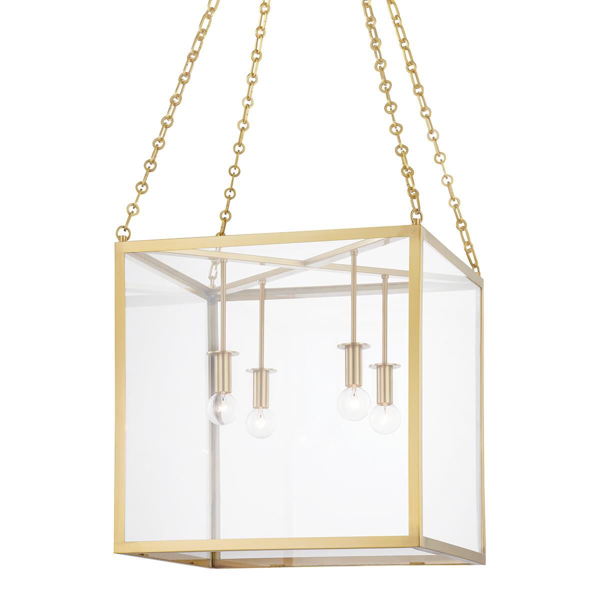 Hudson Valley Lighting Catskill 18 Inch Cage Pendant Catskill - 4118-AGB - Transitional