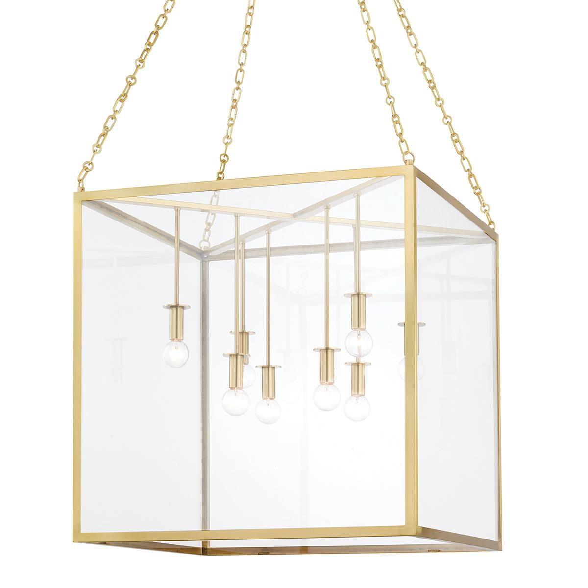 Hudson Valley Lighting Catskill 24 Inch Cage Pendant Catskill - 4124-AGB - Transitional