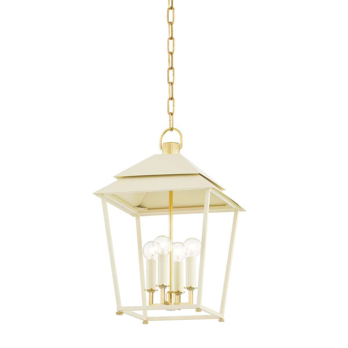 Hudson Valley Lighting Natick 12.5 Inch Cage Pendant Natick - 5119-AGB-SSD - Transitional